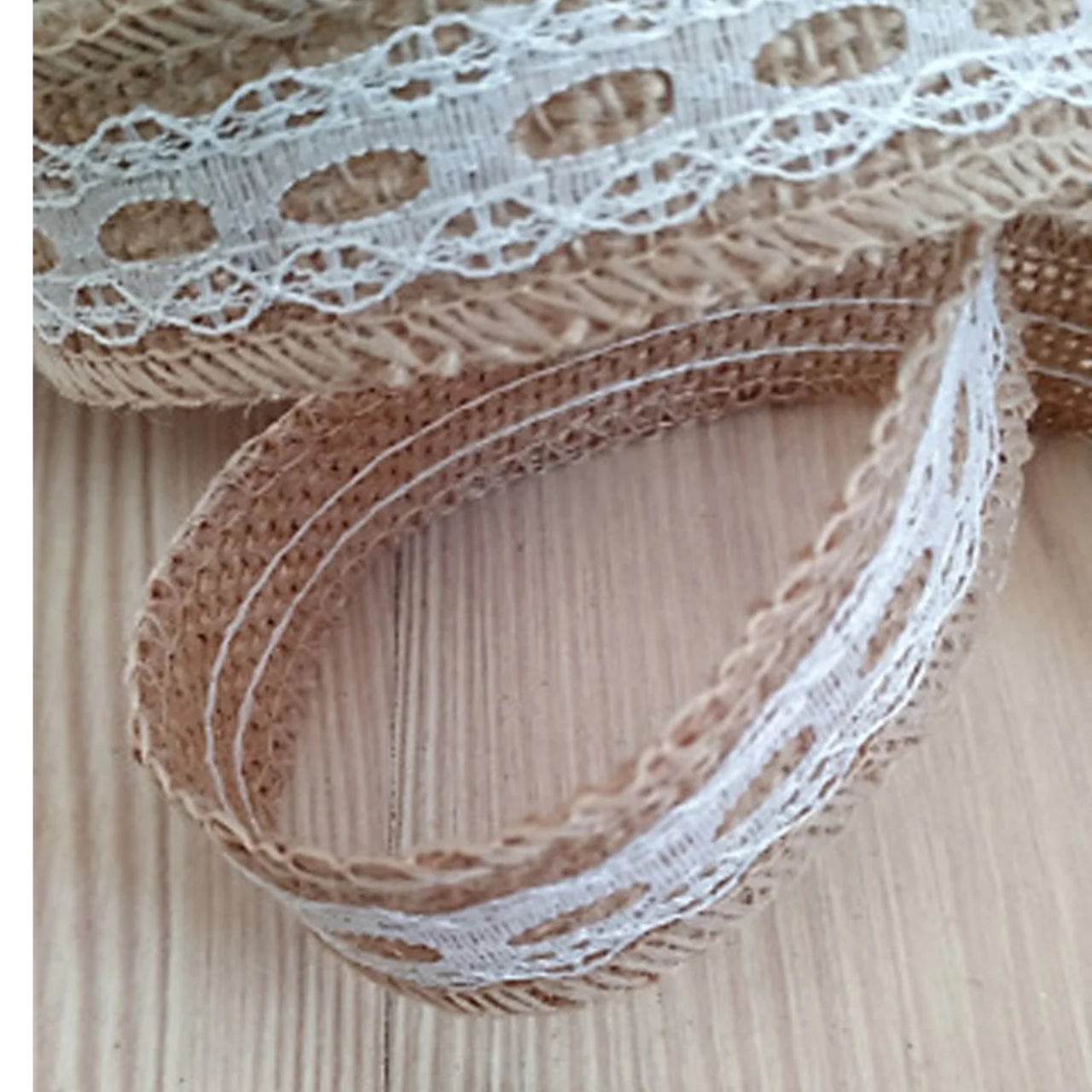 Dantelli Jut Kurdele 10 Metre - 2,5 Cm Genişlik