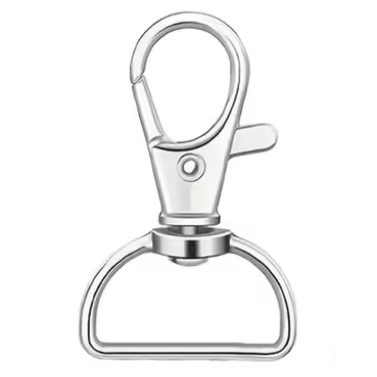 Makrome Anahtarlık Klipsi Gümüş Rengi İnce (İstakoz) Döner Başlık