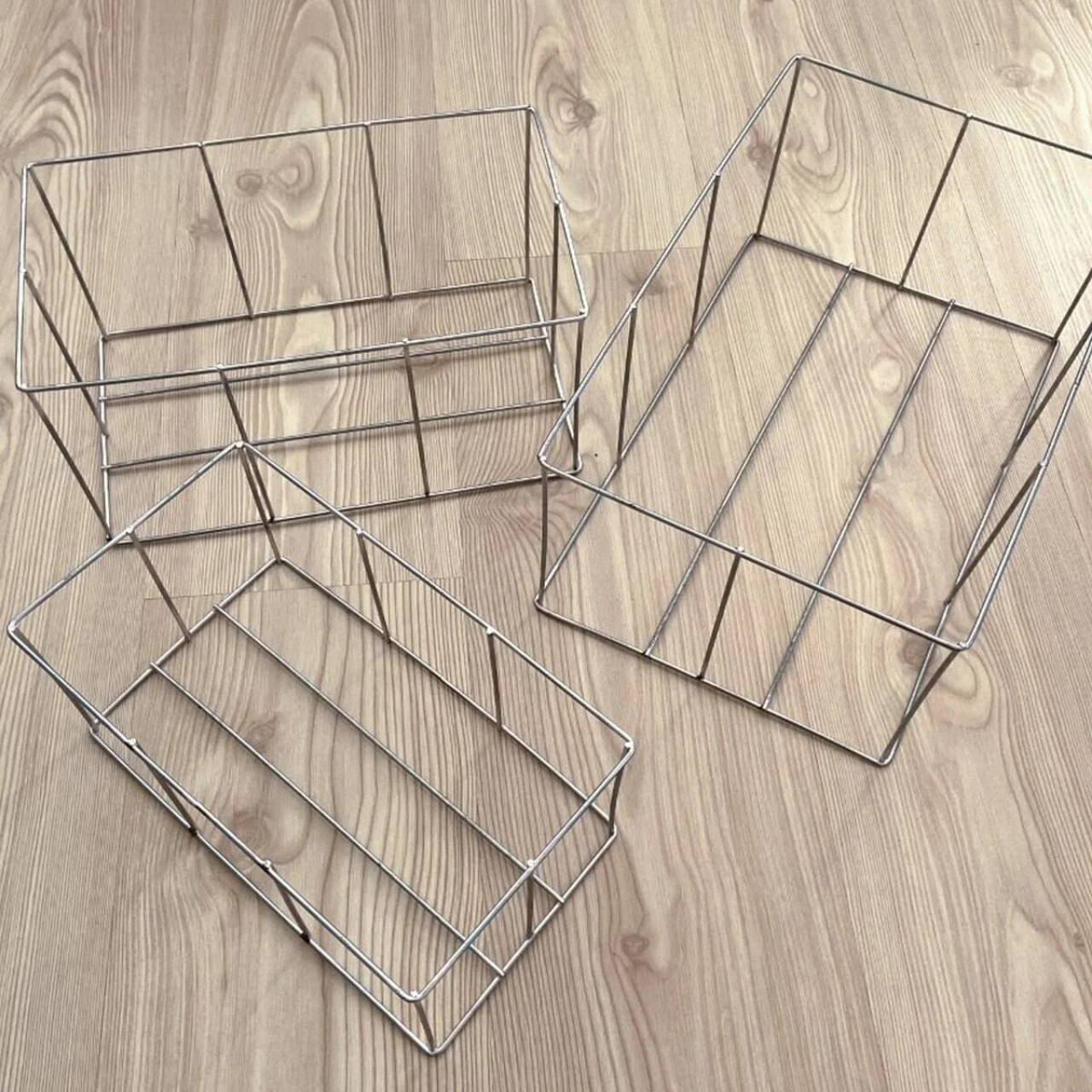 Segi Home Decor Metal Makrome Kalıbı Üçlü Sepet Seti Makrome Sepet Iskeleti 3 Farklı Boy