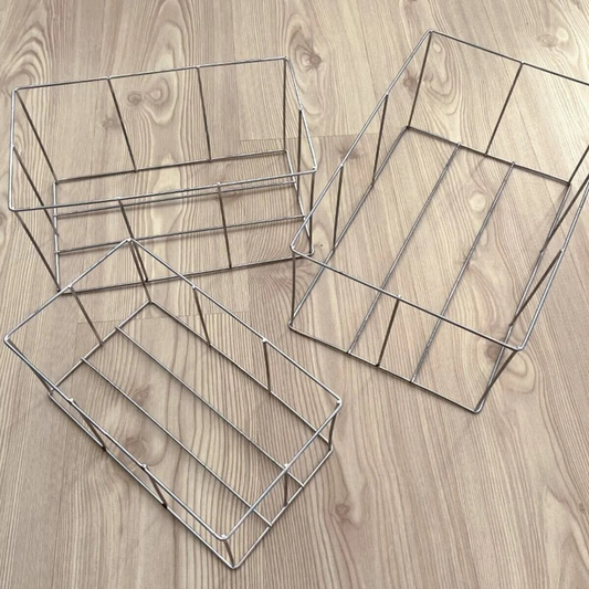 Segi Home Decor Metal Makrome Kalıbı Üçlü Sepet Seti Makrome Sepet Iskeleti 3 Farklı Boy