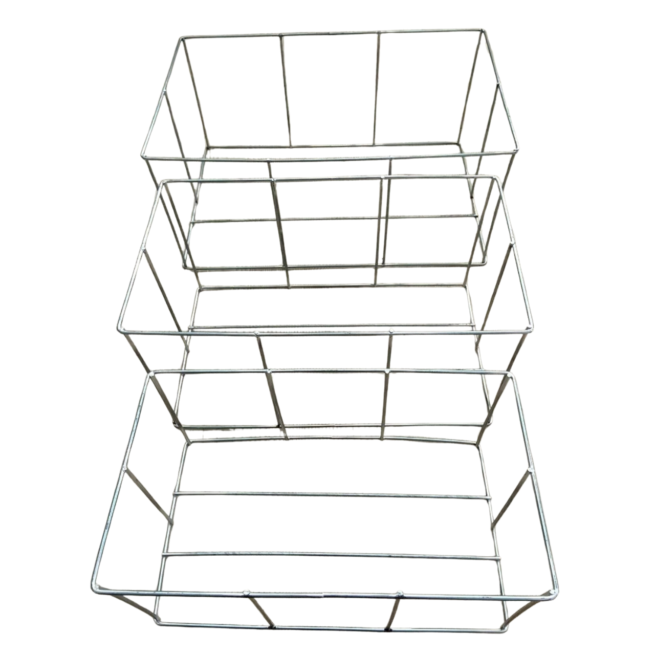 Segi Home Decor Metal Makrome Kalıbı Üçlü Sepet Seti Makrome Sepet Iskeleti 3 Farklı Boy