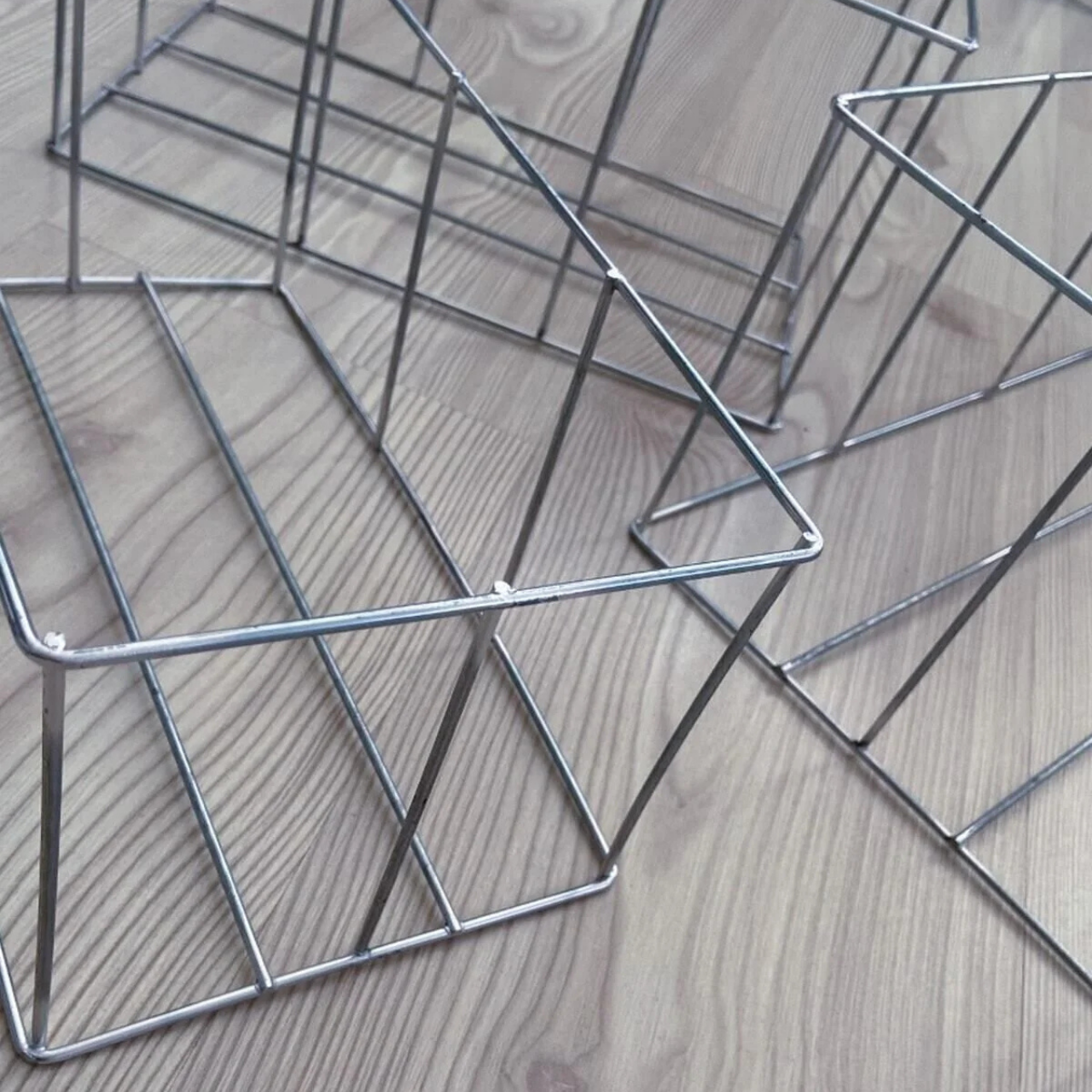 Segi Home Decor Metal Makrome Kalıbı Üçlü Sepet Seti Makrome Sepet Iskeleti 3 Farklı Boy