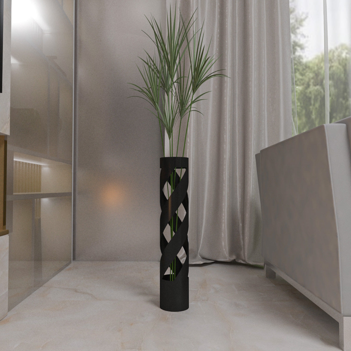 Uzun Büyük Metal Vazo Siyah Renk Yükseklik 60 cm Genişlik 11,4 cm Pampas İçin Vazo Çiçek Vazosu (Kopya) (Kopya) (Kopya) (Kopya)